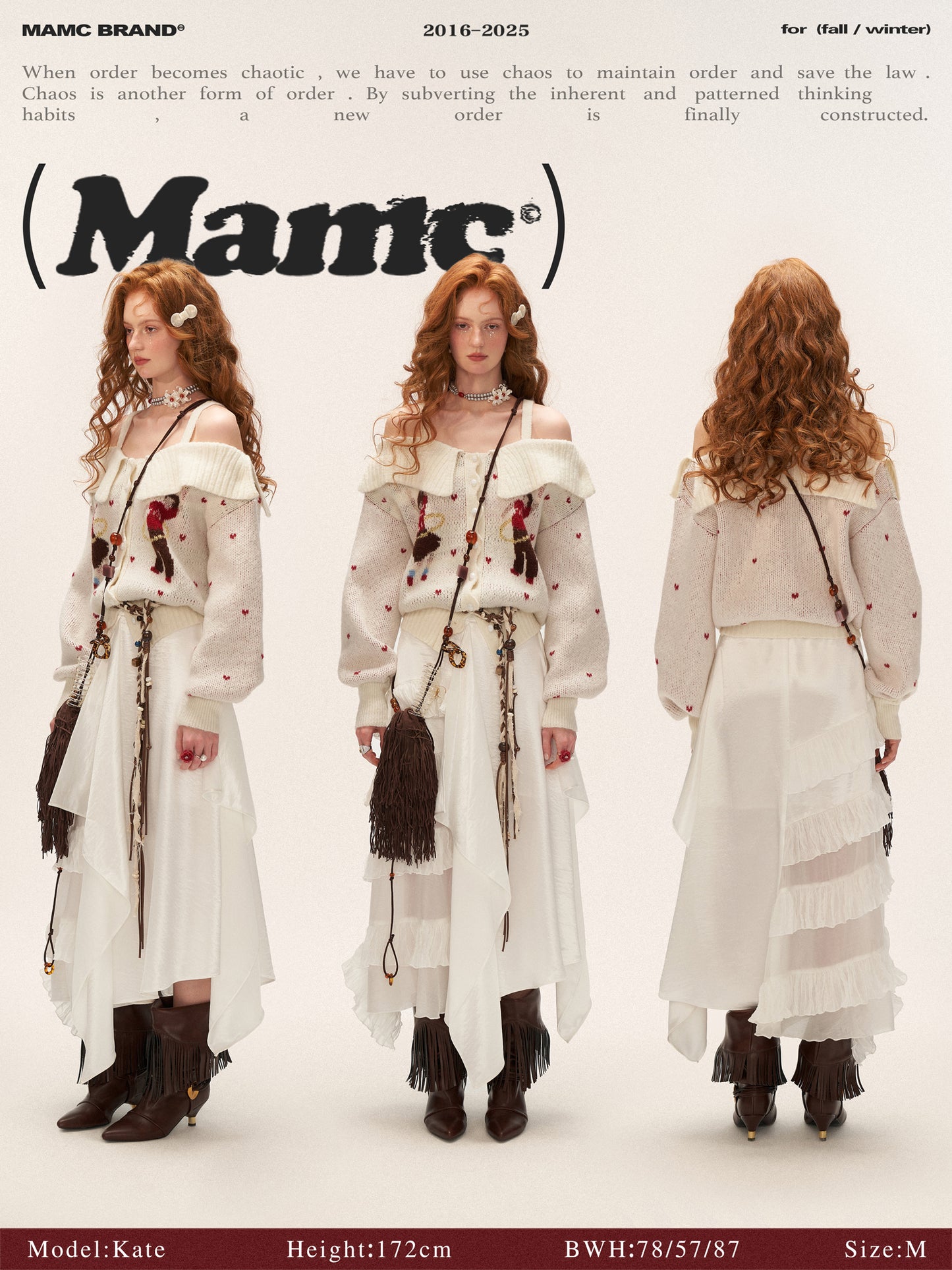 MAMC - Two-Way Hoop Neck Sweater Cardigan