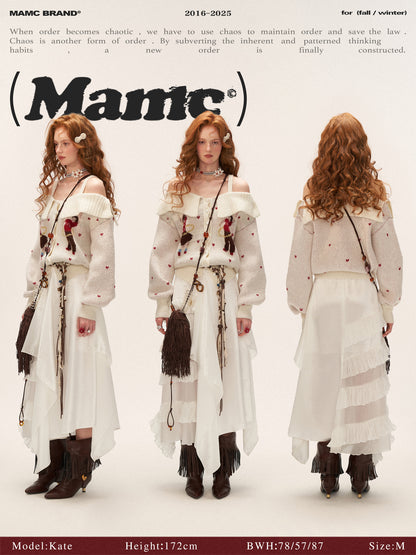 MAMC - Two-Way Hoop Neck Sweater Cardigan