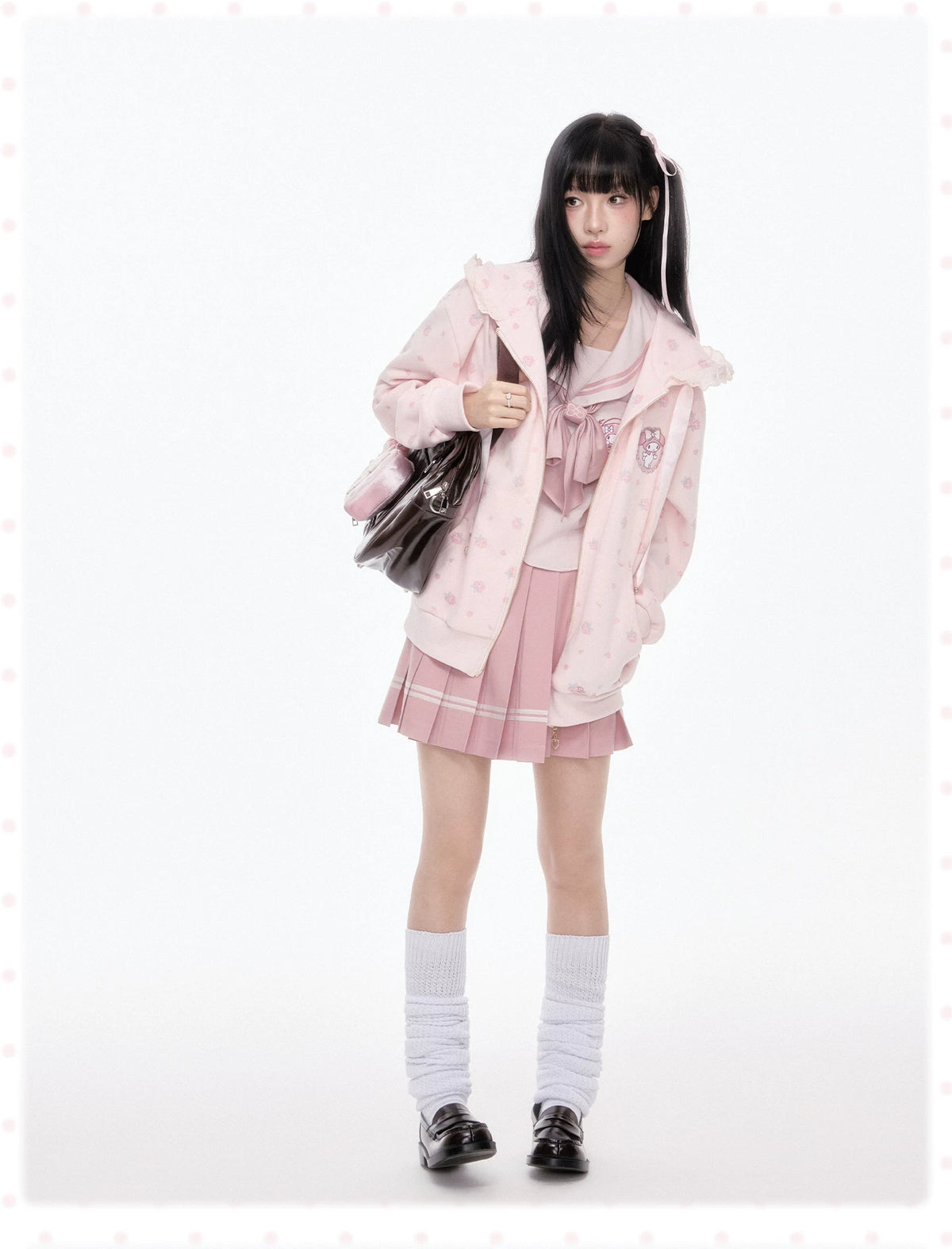 “Daisy Daydream” Pink Floral Oversized Hoodie