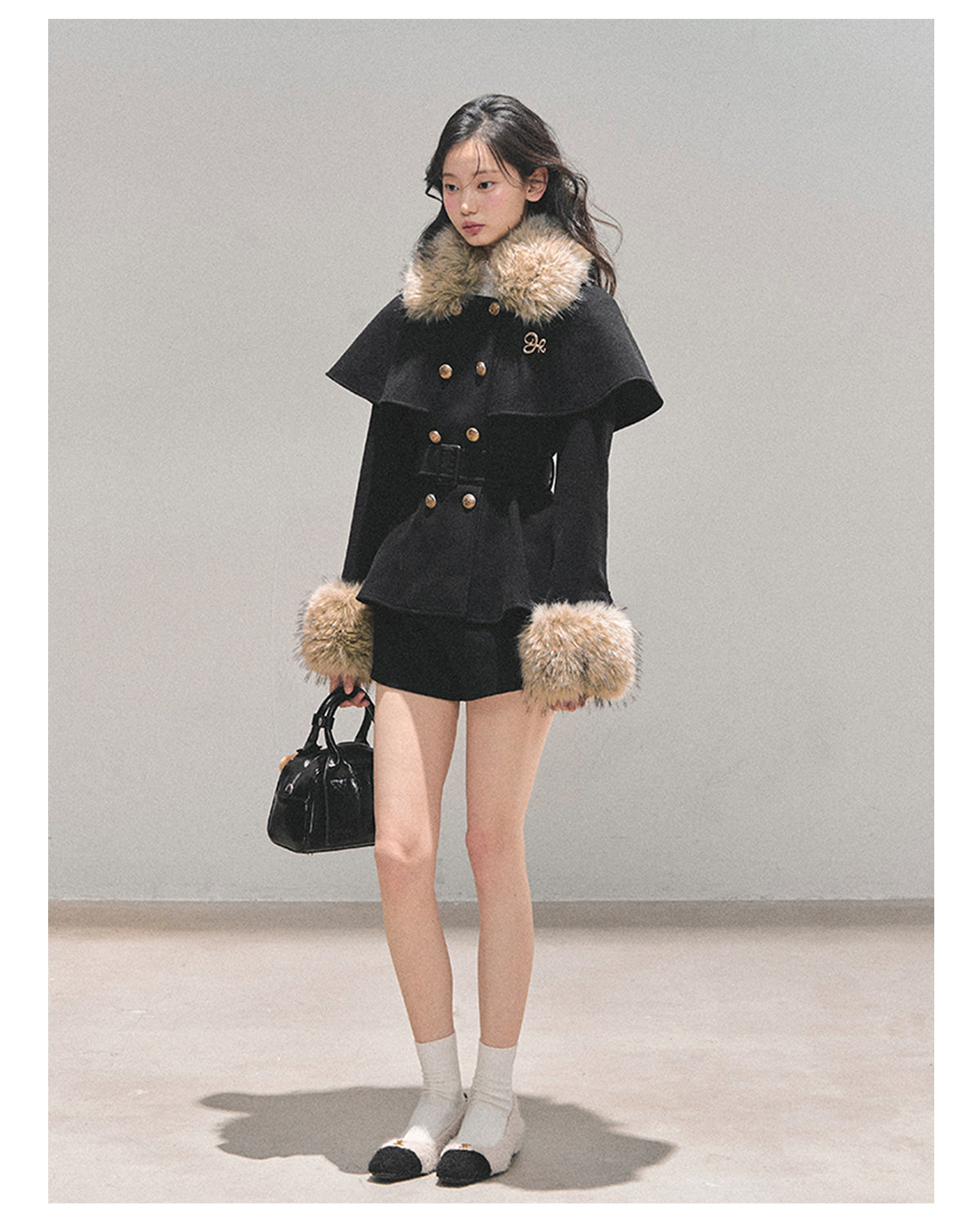 少也眼 “Snowlit Reverie” French Winter Cape Set 855452
