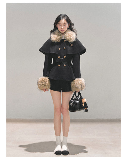 少也眼 “Snowlit Reverie” French Winter Cape Set 855452