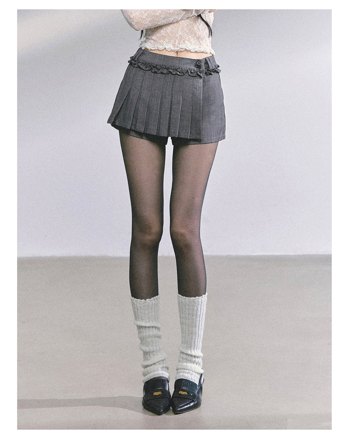 少也眼 “Maxiny Reverie” French Academia Jacket & Pleated Skirt Set