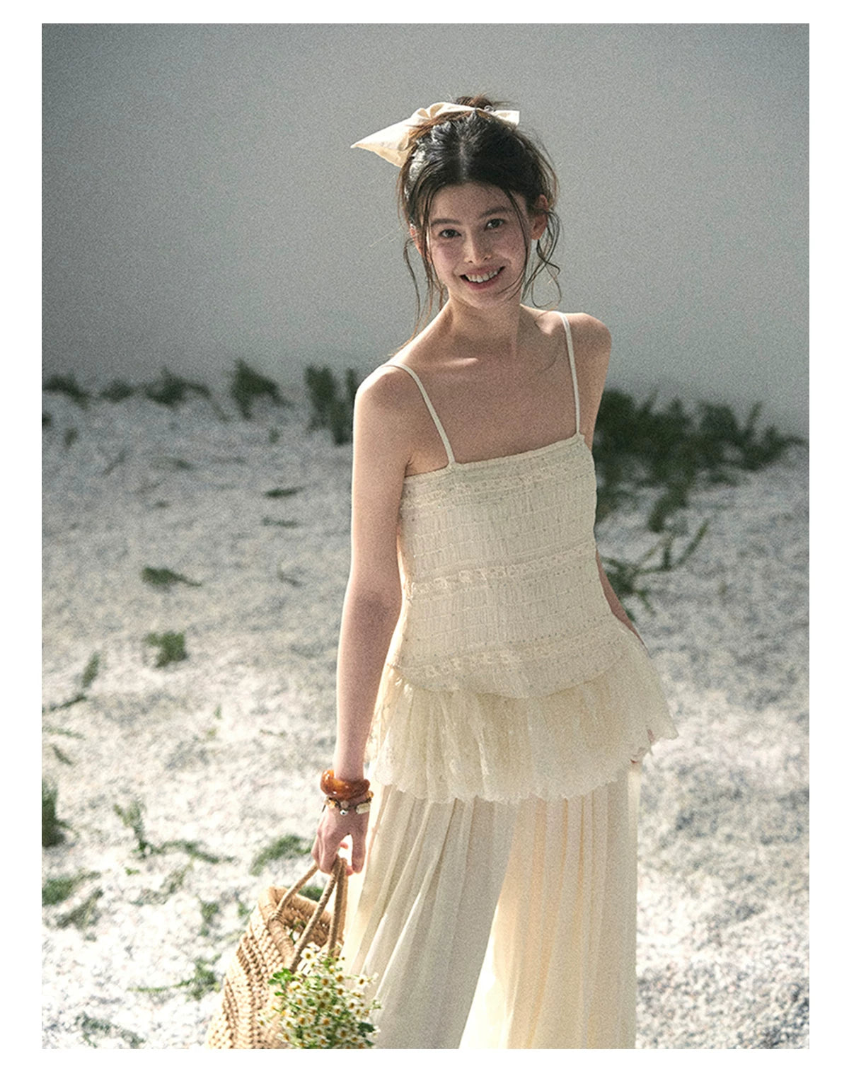 "Fallen Into Your Gaze" Dutch Cheese Lace Top & Jogger Pants Two-Piece Set