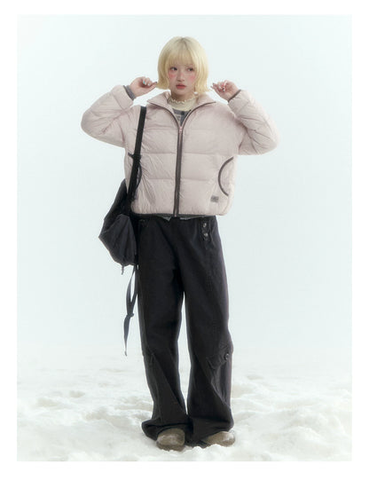 Horridale - Charcoal Gray Washed Cargo Barrel Leg Pants