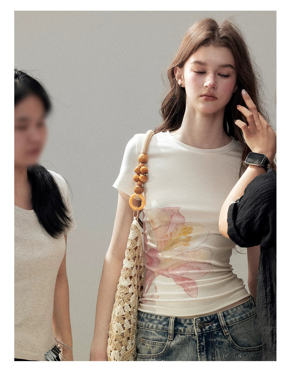 "When Secrets Bloom" Dutch Cream Fitted Baby Tee