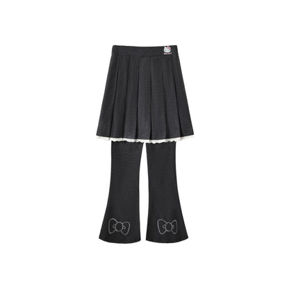 170726K  "Grey Stardust" Layered Campus Collection (Long Sleeve Top / Layered Skort / Athletic Shorts)