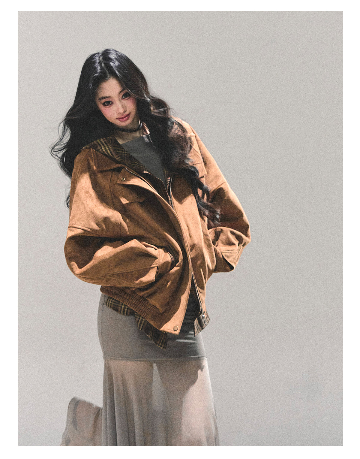 少也眼 "The Silent Heiress" Ash Camel Slim-Fit Evening Maxi Dress 76867845