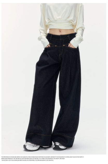 24olvides - Low-Rise Flare Jeans with Vintage Stud Details
