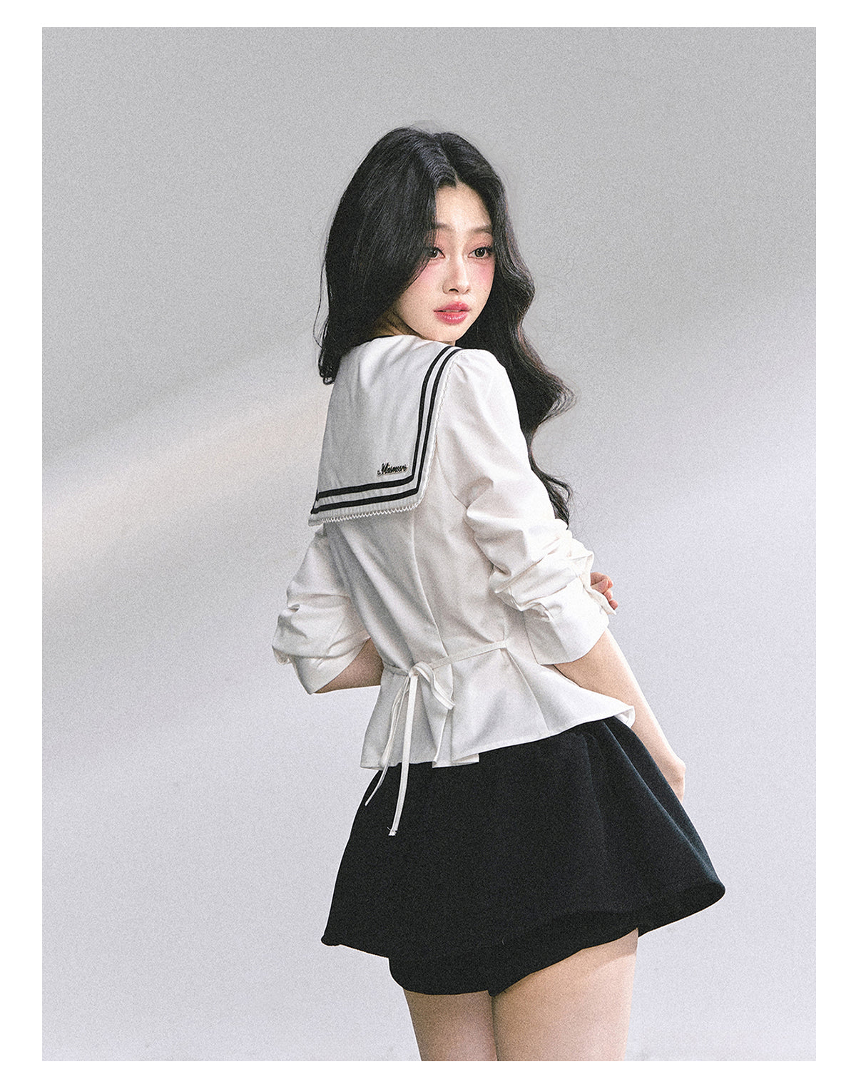 少也眼 "Mary Jane Academy" French Lace Sailor Blouse 7685464