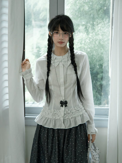 "Starlit Gap" White Blouse Collection