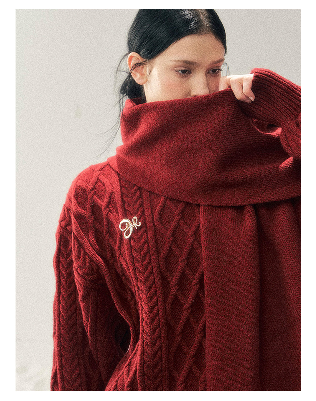 少也眼 “Zurich Student” Preppy Knit Three-Piece Sweater & Shorts Set