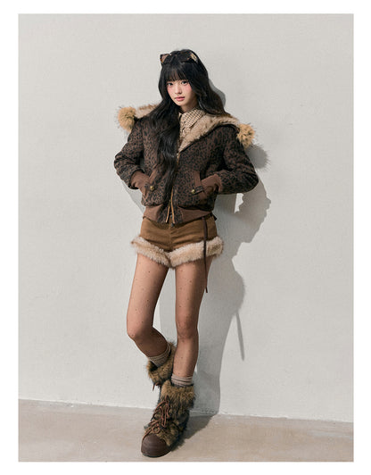 少也眼 “Whispers of Fallen Leaves” Maillard Quilted Jacket 65416