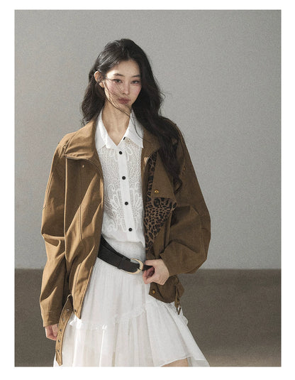 AOMALM - “Her Hemline” White Lace Shirt Dress with Belt