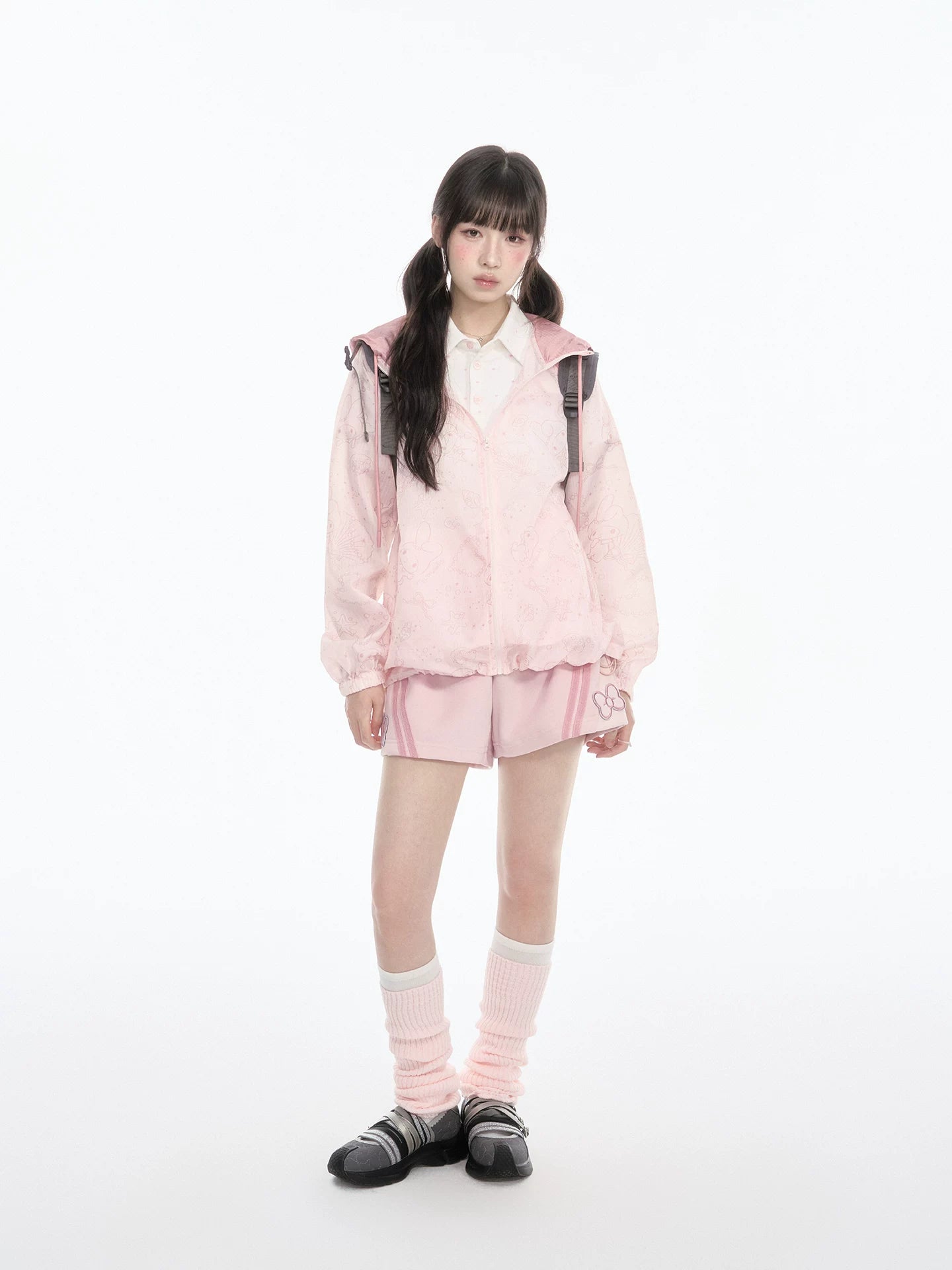 "Pink Ocean Dream" Summer Campus Collection (Shirt/ Shorts/ Skirt/ Jacket)