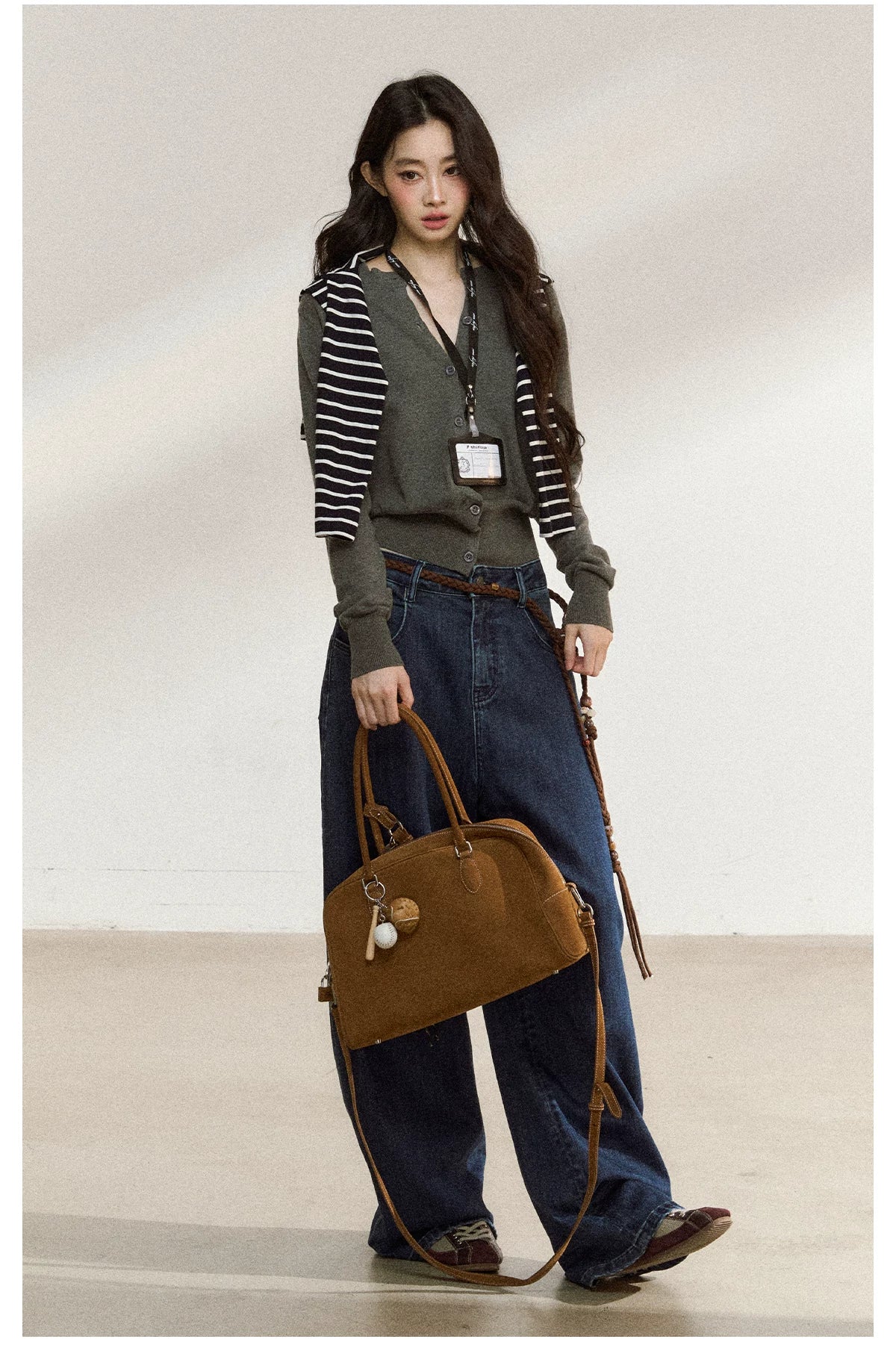 JN's DESIGN - Dark Blue Wide-Leg Vintage Jeans
