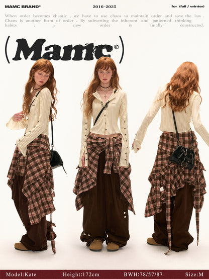 MAMC - Fringe Corduroy Cargo Pants (Coffee Brown)