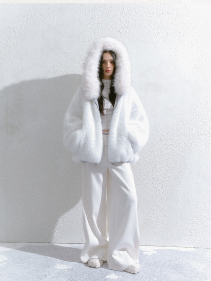SALTHé盐茶 - Hokkaido Reversible Plush Hooded Jacket ST24D0918C
