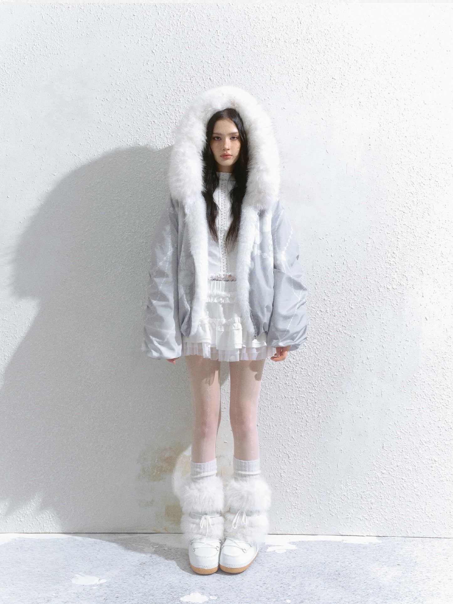 SALTHé盐茶 - Hokkaido Reversible Plush Hooded Jacket ST24D0918C