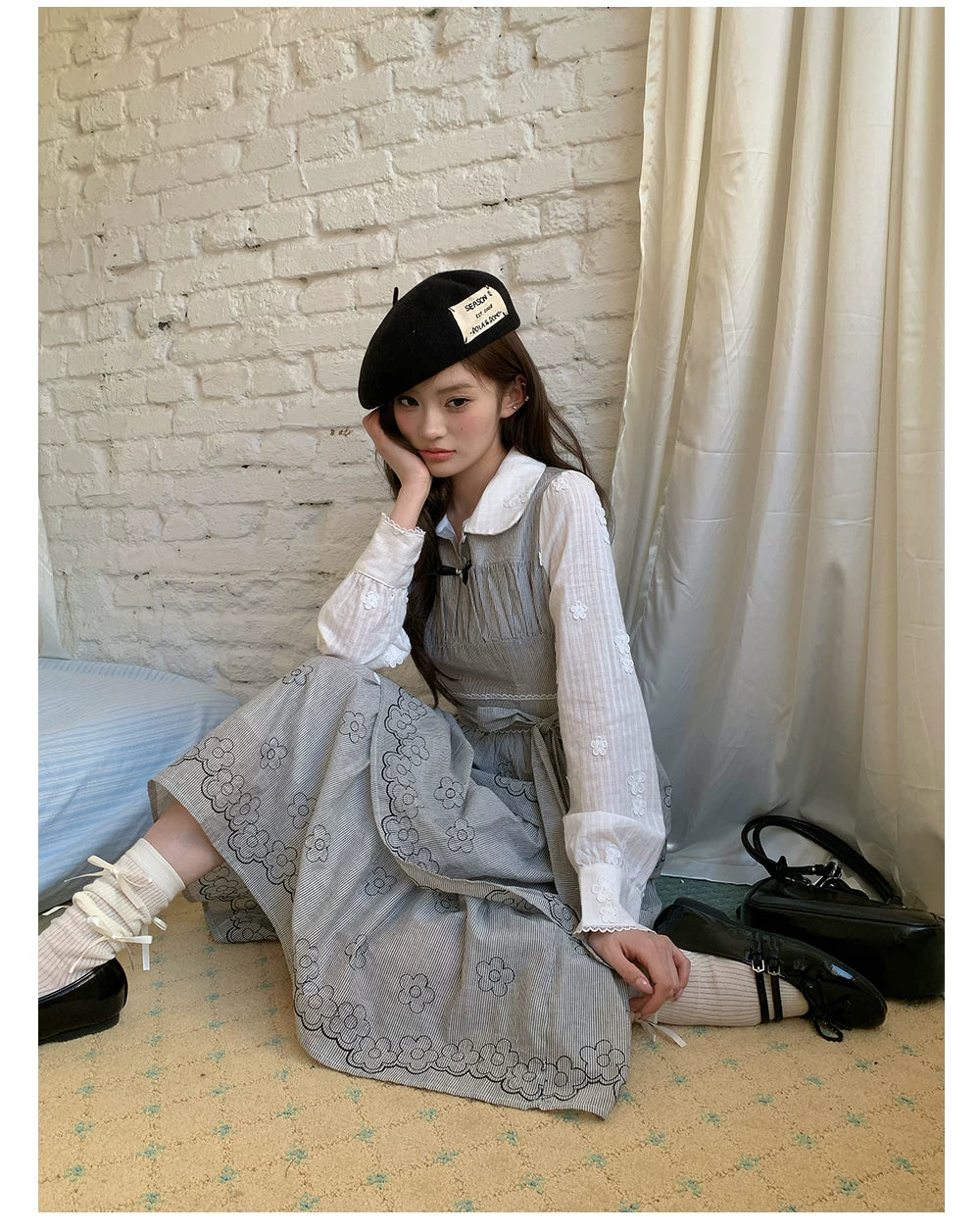 “Woodland Waltz Reverie” Grey Layered Cake Dress