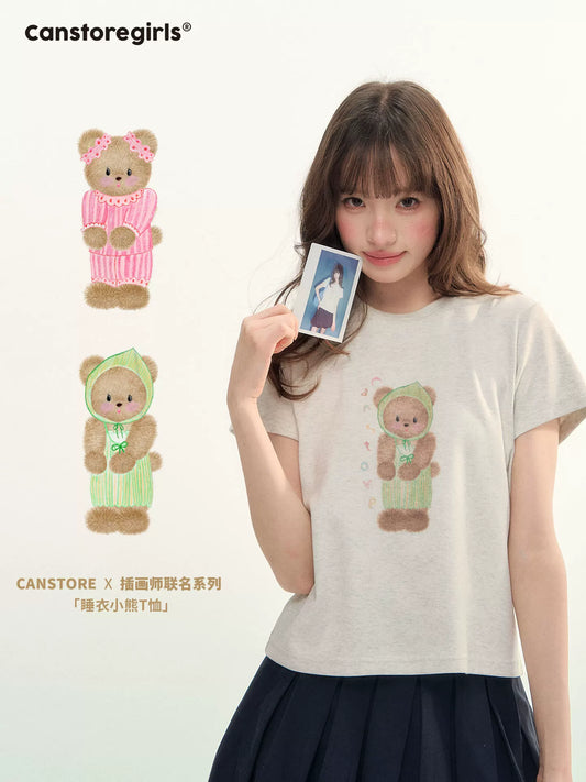 "Bear Pajama Party" Teddy Knit Tee LL2026036