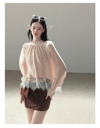 170726 "Blooming Evening Sakura" Soft Pink Lace Cover-Up Blouse