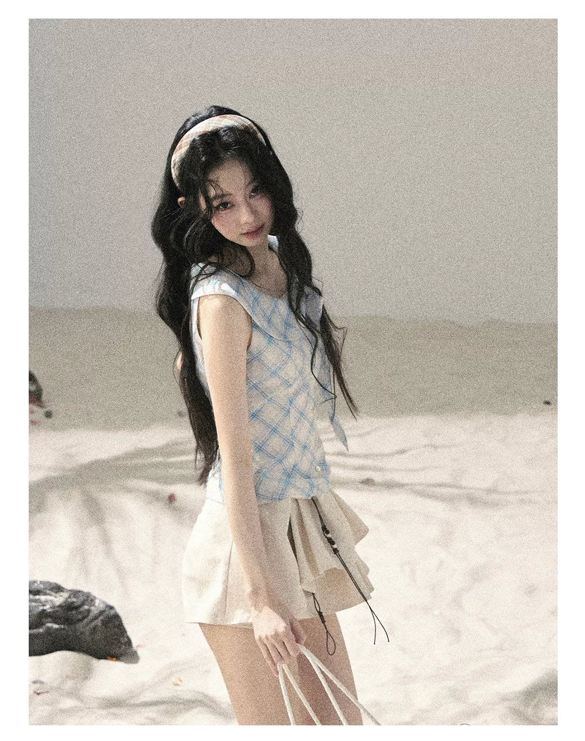 "Layered Petals in Motion" Dutch Cream Ruffle Skort 5324853