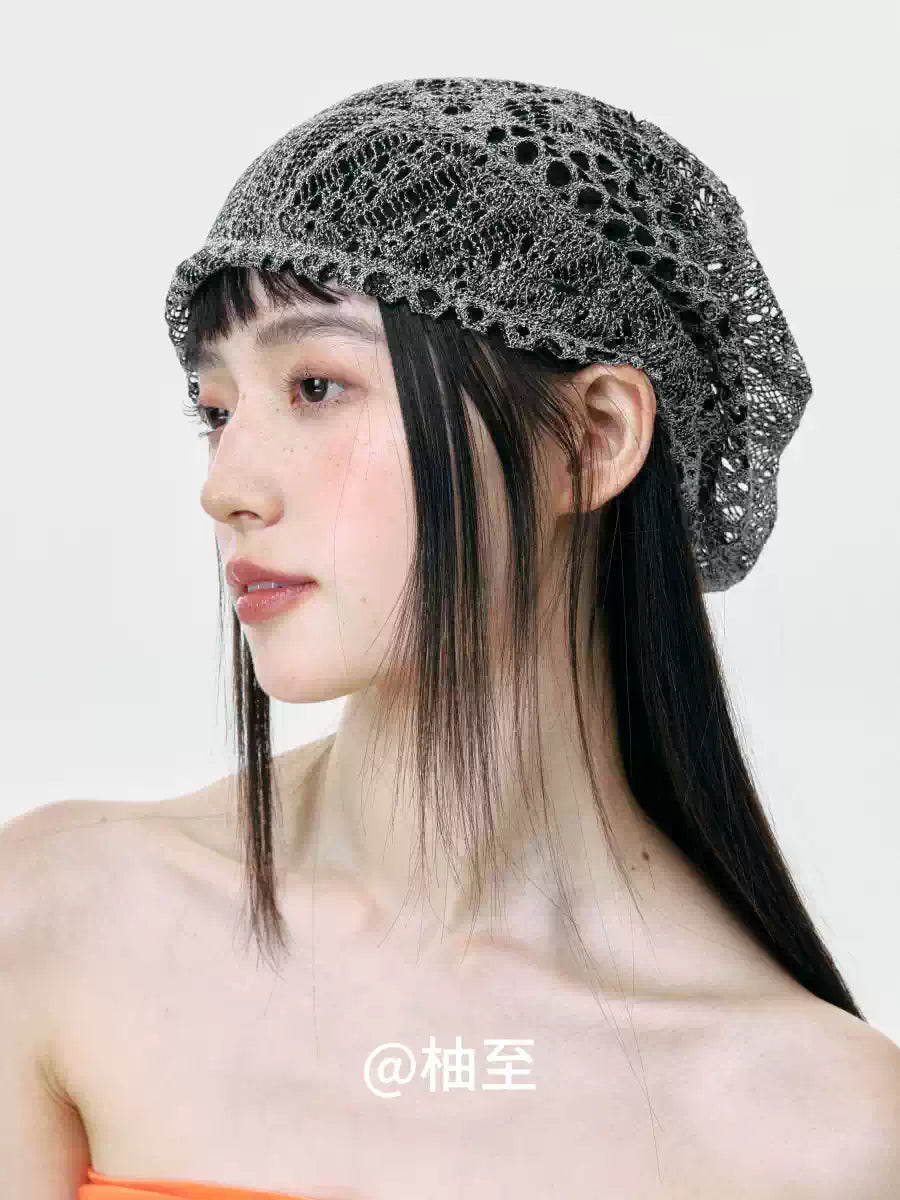 Open-Knit Mesh Beanie – Lightweight Breathable Slouchy Hat