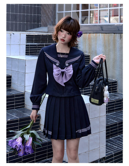 "Whispering Snow Lily" Sailor Uniform Collection (Top/ Skirt/ Ribbon Tie)