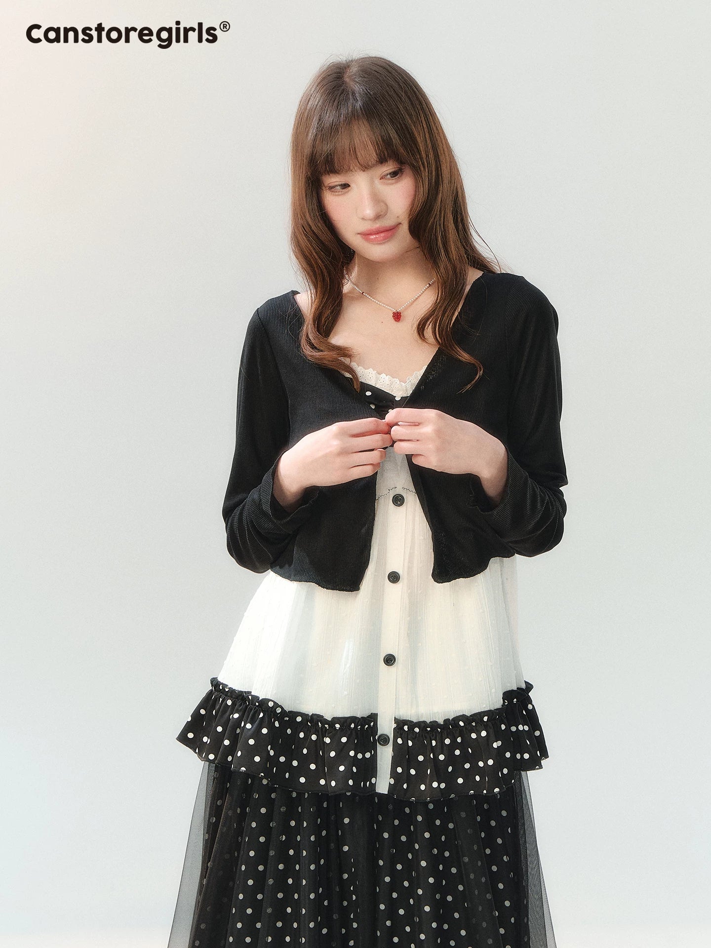 "Iced Dark Chocolate" Black Cooling Sun Protection Cardigan LL2026206