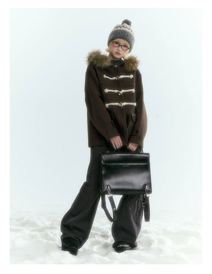 Horridale - Charcoal Gray Washed Cargo Barrel Leg Pants