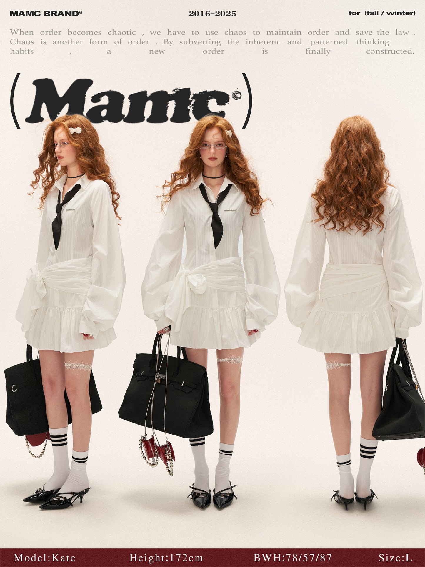 The Designer-Tie White Shirt Dress WE853