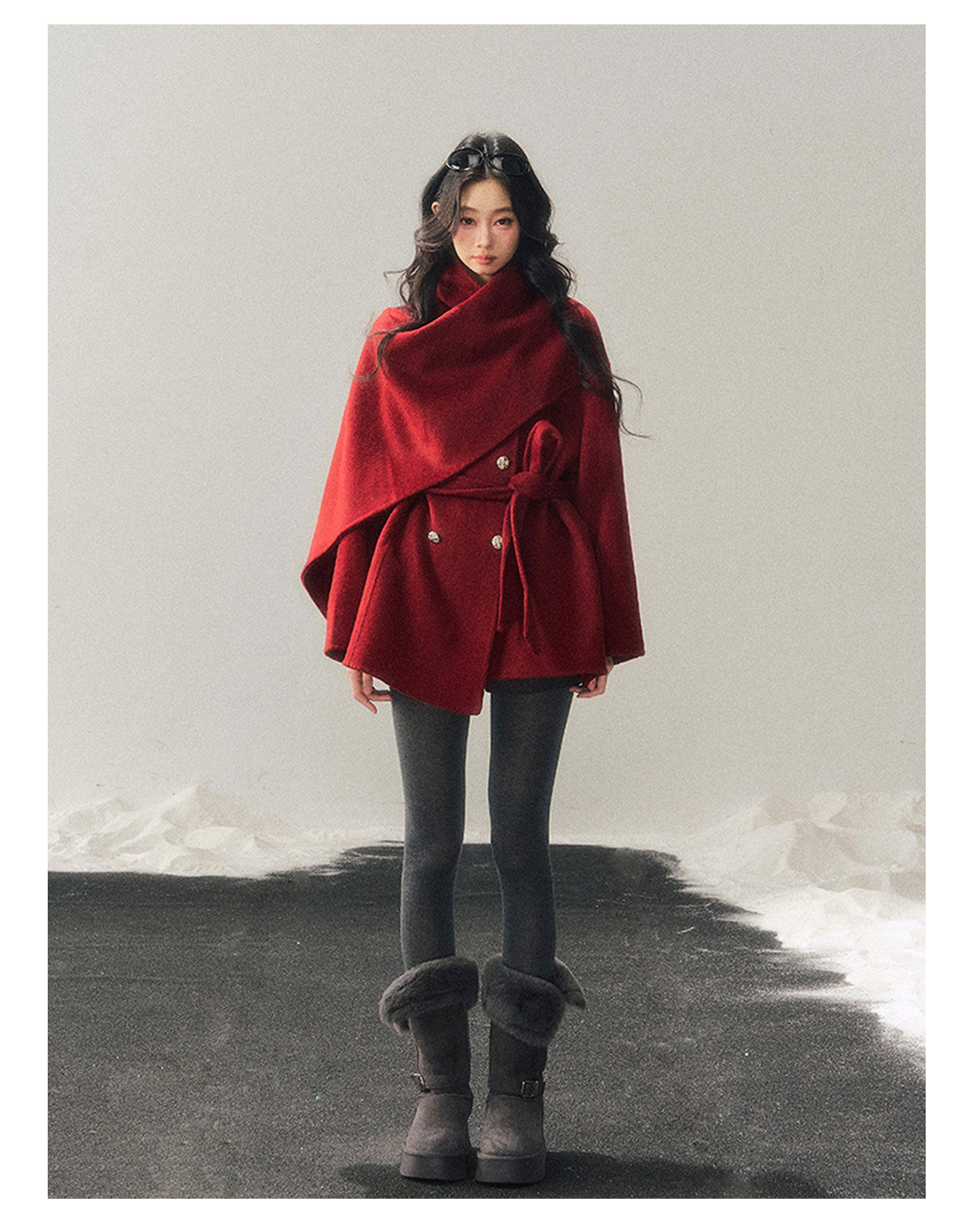 少也眼 "Winter Balsée" Hepburn-Inspired Lambswool Wool Coat