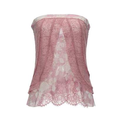 Blush Pink Phoenix Paisley Scarf-Hem Cami Top