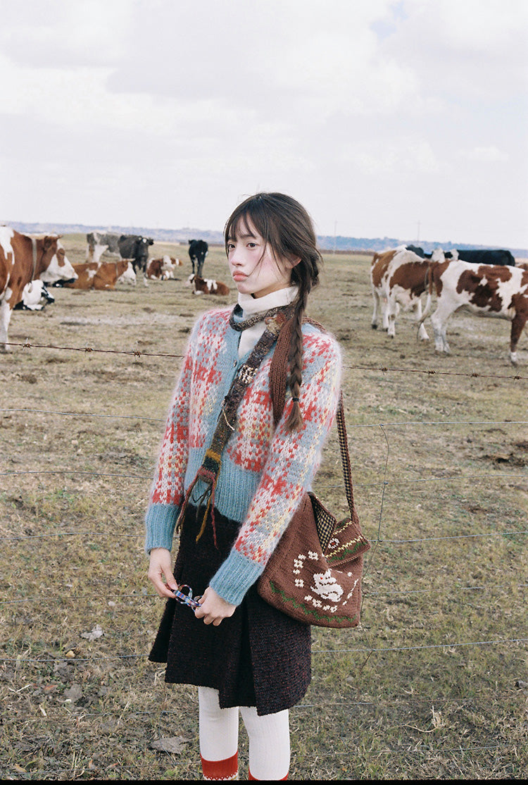 Zzouu - Colorful Mohair Cardigan
