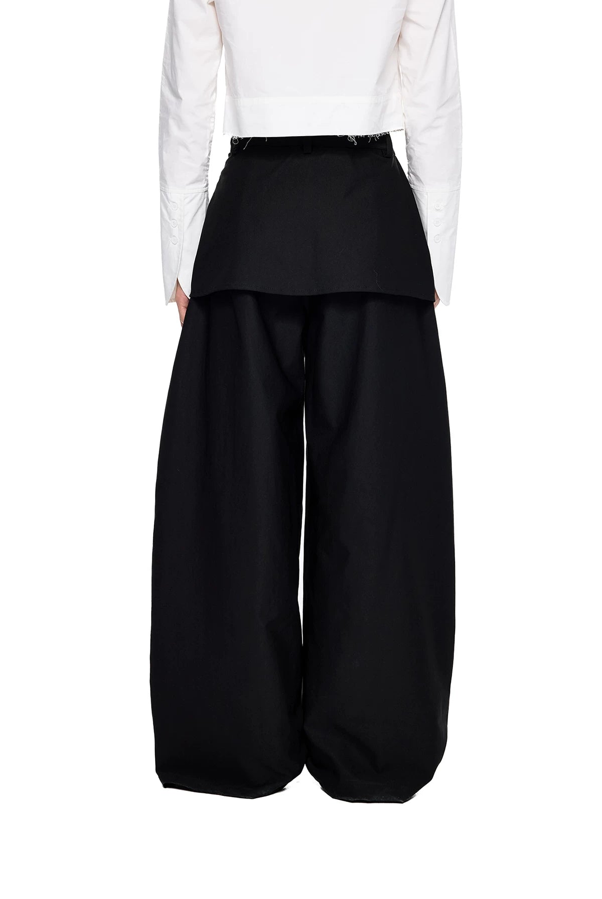 EZEK | Patchwork Drawstring Wide-Leg Lounge Pants (Black / Gray)
