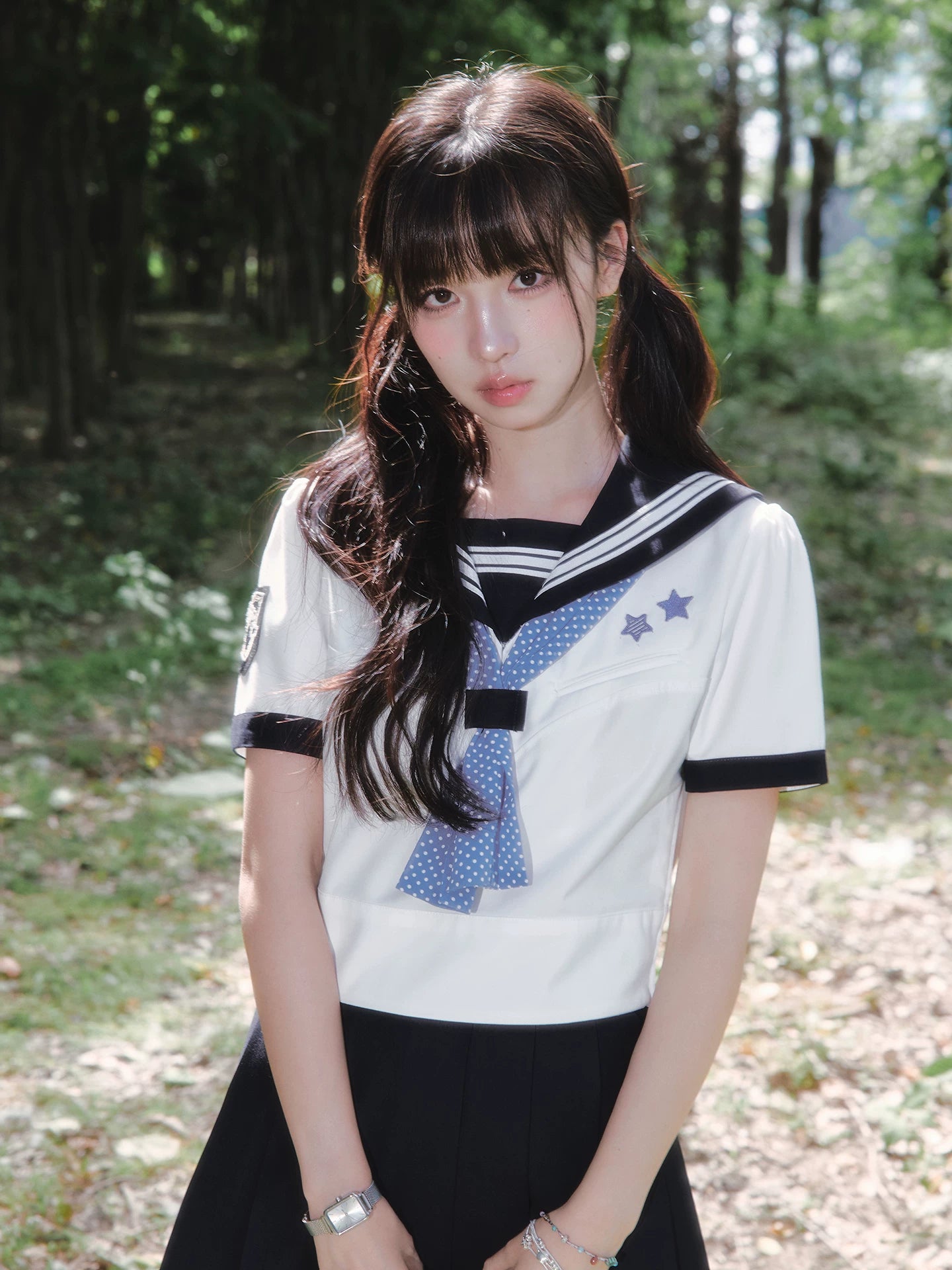 "Evening Star" Classic Sailor Uniform Collection (Sailor Blouse / Pleated Mini Skirt / Pleated Midi Skirt / Sailor Scarf)