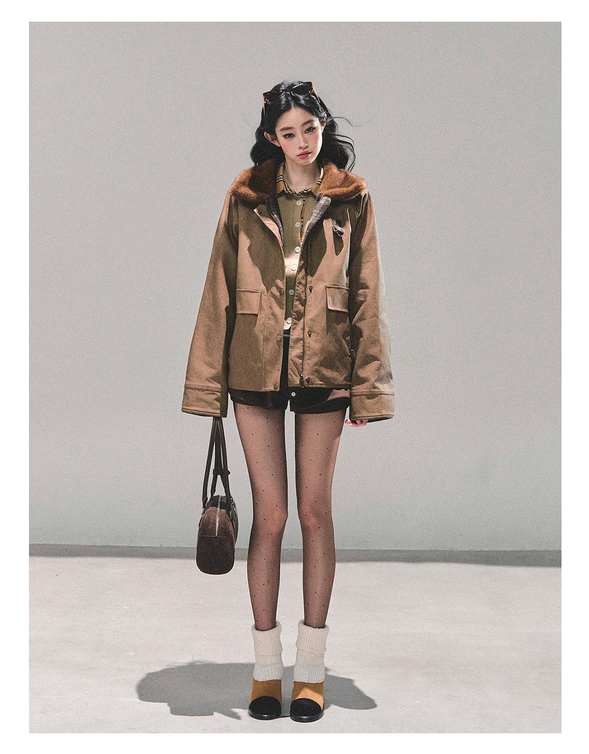 少也眼 "Twilight in Weightlessness" Coffee Brown Reversible Jacket 5463836483