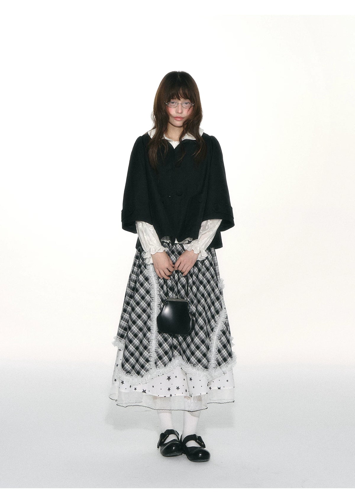 JOVYLLE - Black Preppy Blazer & Skirt Set