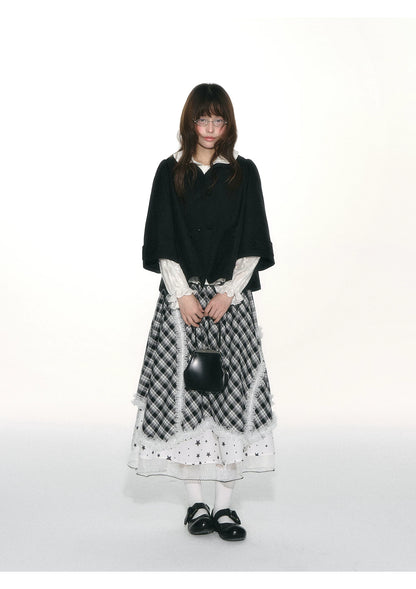 JOVYLLE - Black Preppy Blazer & Skirt Set
