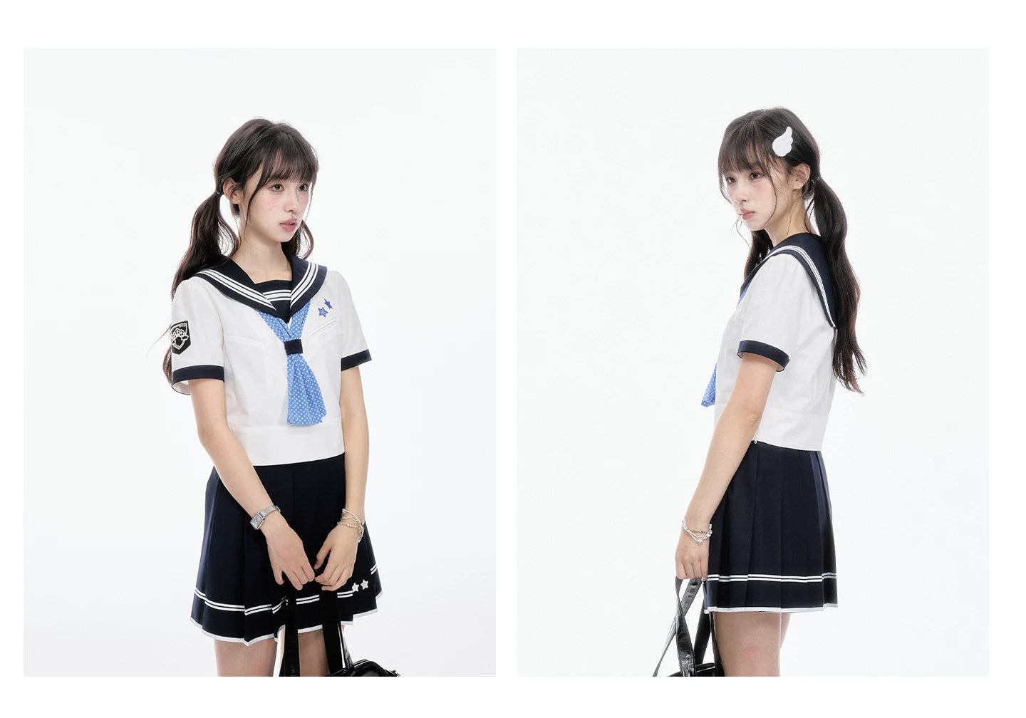 "Evening Star" Classic Sailor Uniform Collection (Sailor Blouse / Pleated Mini Skirt / Pleated Midi Skirt / Sailor Scarf)