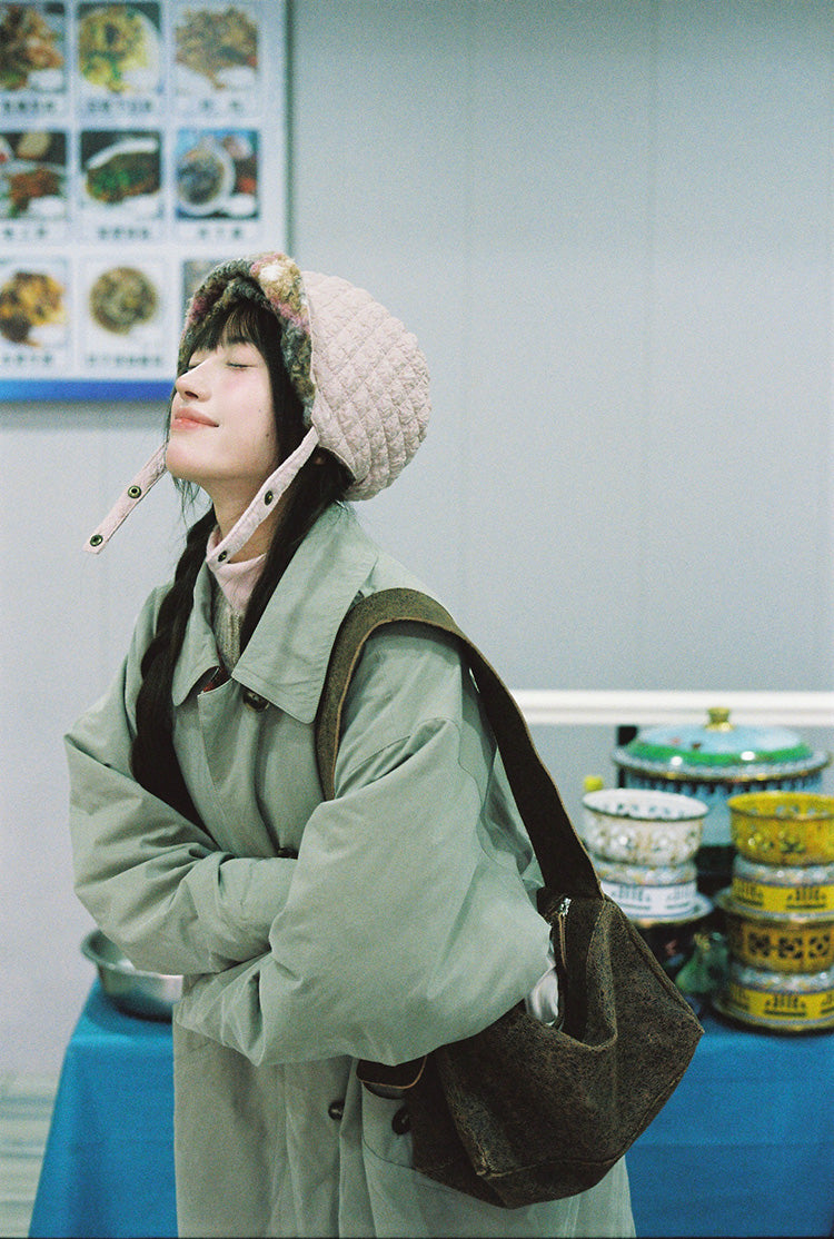 Zzouu - Green Gray Windbreaker Jacket