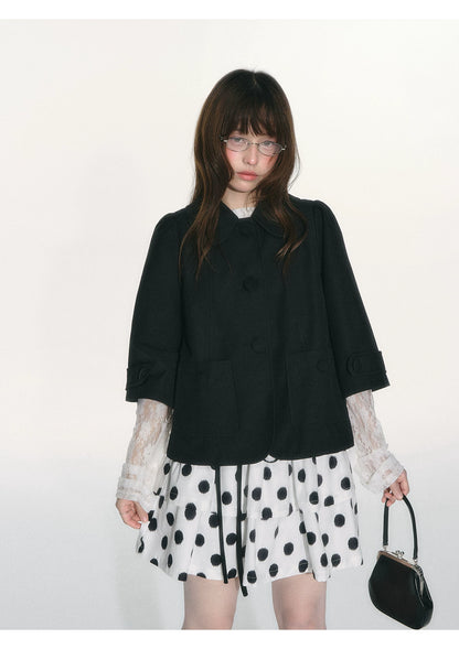 JOVYLLE - Black Preppy Blazer & Skirt Set