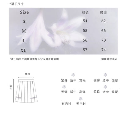 "Snow-Cleared Lily" Gray-Lilac JK Long-Sleeve Sailor Uniform Set