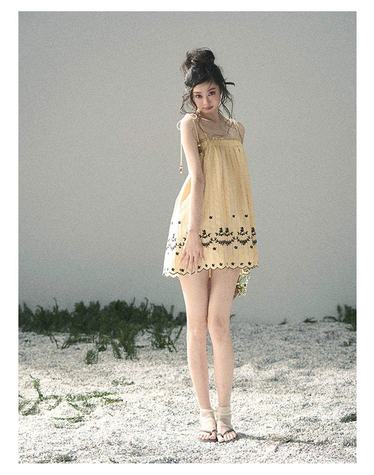 “Ripples Along the Hem” Butter Yellow Reversible Babydoll Dress