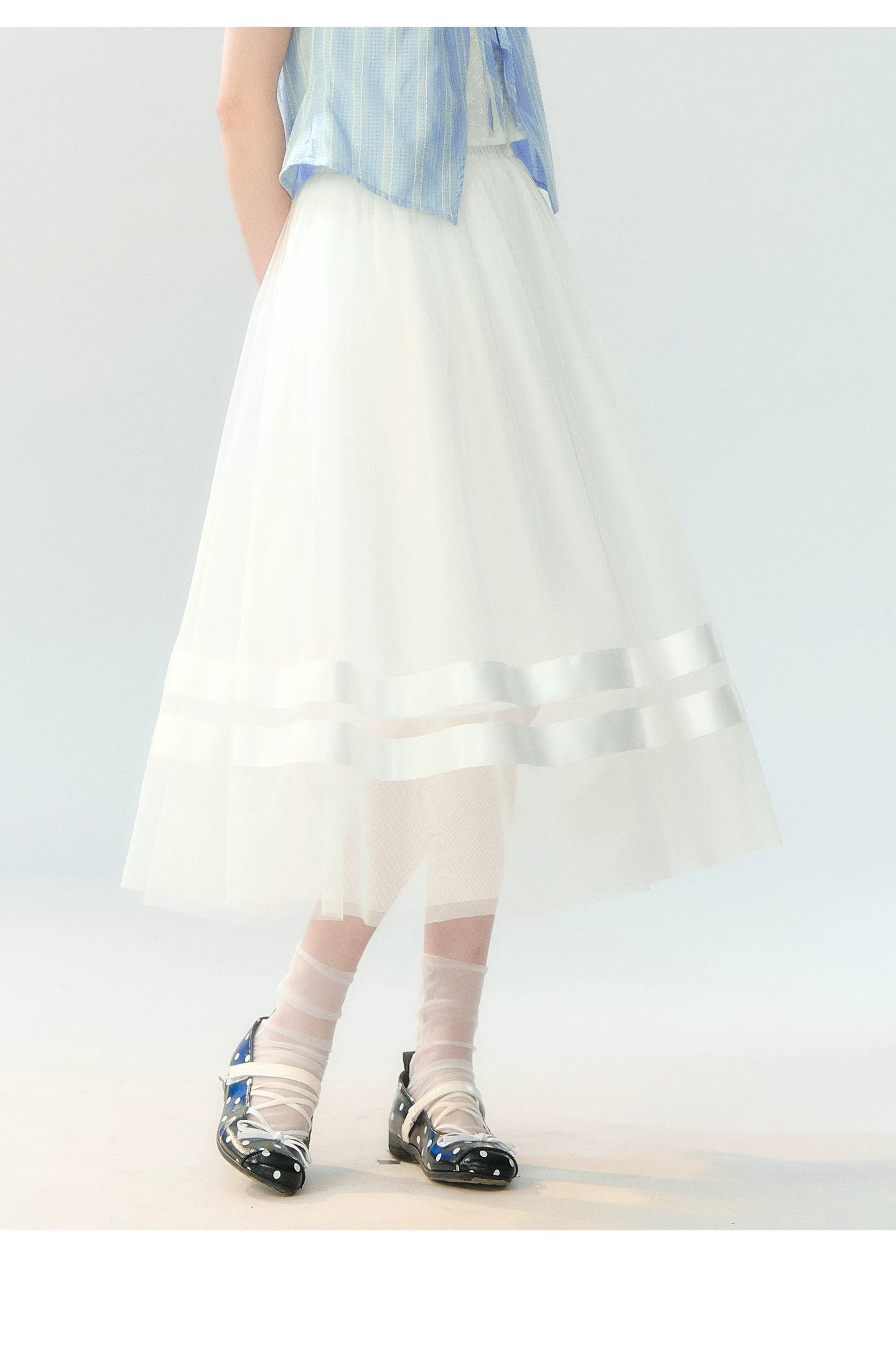 "Black Tulle Reverie" Polka Dot Puff Skirt Set PP2026227