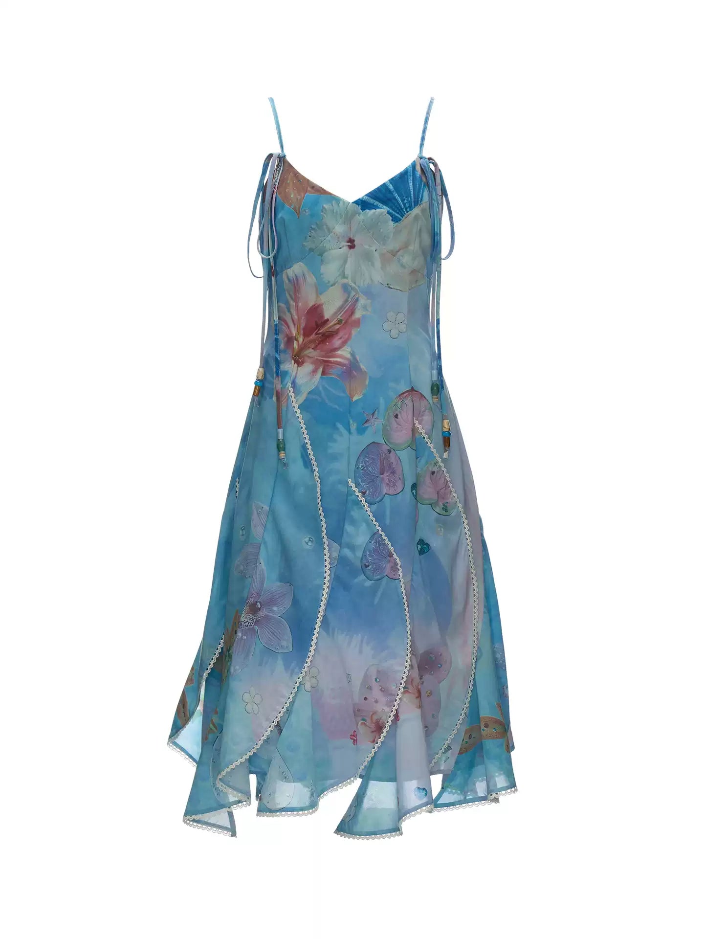 "Ocean Bloom Mood" Layered Dress WE911