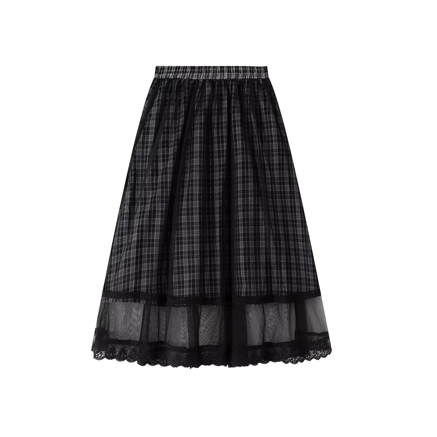 "Soft Check Reverie" Plaid Top, Skirt & Shorts Set LL2026014