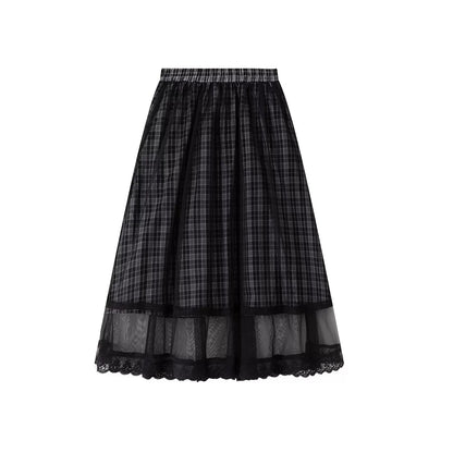 "Soft Check Reverie" Plaid Top, Skirt & Shorts Set LL2026014