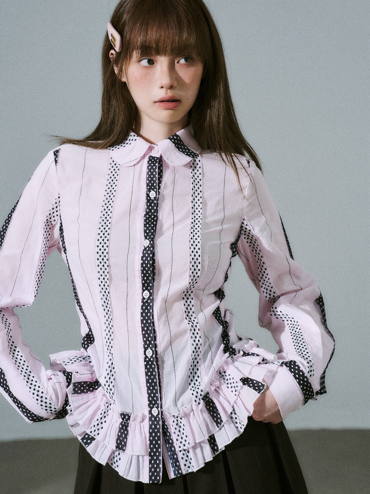 LOST FOREST - Pink Polka Dot Shirt
