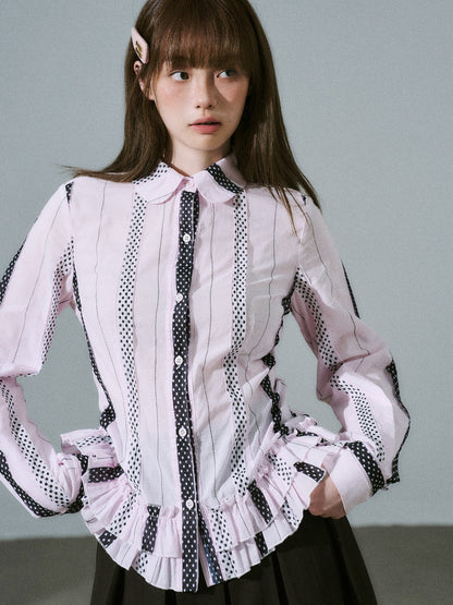 LOST FOREST - Pink Polka Dot Shirt
